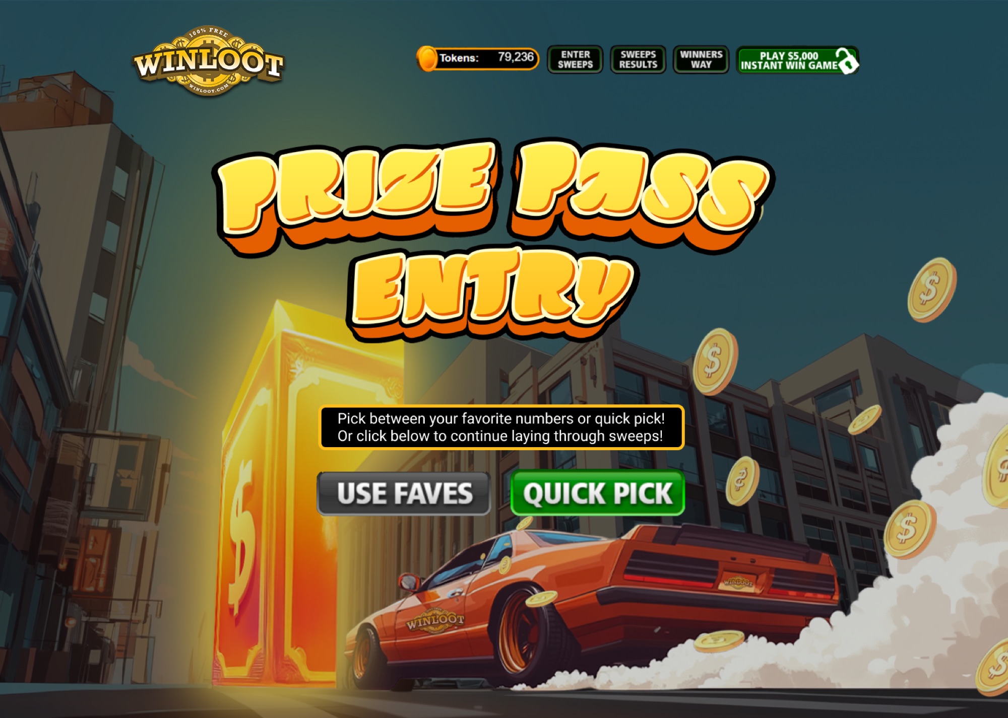 Globalizer prize pass gaming UI